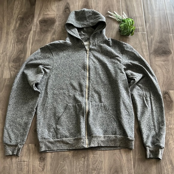 American Apparel Other - AMERICAN APPAREL - men’s Heathered grey full zip hoodie - size large